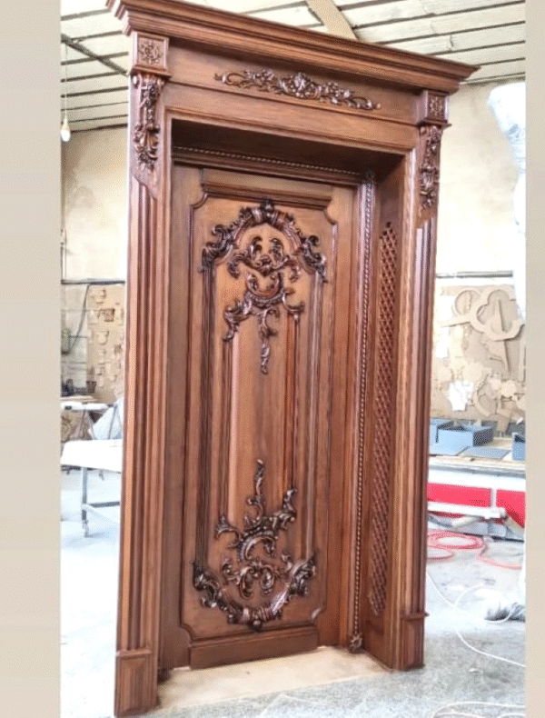 Modern Wooden Front Door with Glass  Double Door Designs & Prices in Pakistan - Image 10