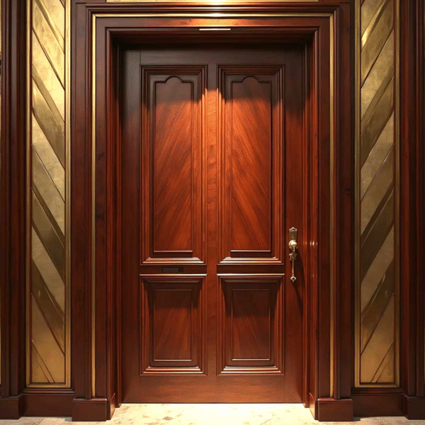 Modern Wooden Front Door with Glass  Double Door Designs & Prices in Pakistan - Image 6