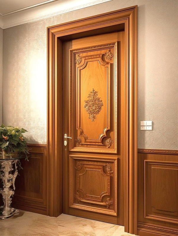 Modern Wooden Front Door with Glass  Double Door Designs & Prices in Pakistan - Image 14