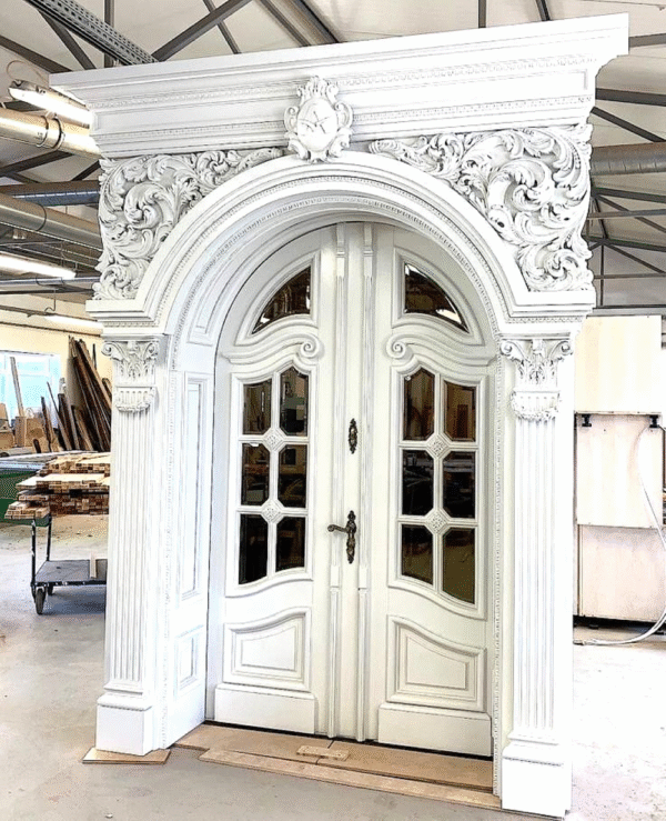 Modern Wooden Front Door with Glass  Double Door Designs & Prices in Pakistan - Image 22