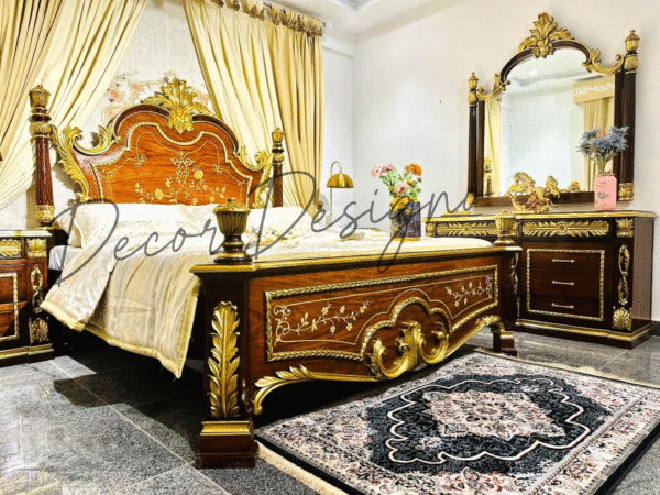 Luxury Wooden Bed Designs Stylish Bedroom Furniture King Size Double & Single Bed Sets - Image 11