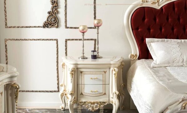 Luxury Bedroom Bed Set Royal Italian Carved King Size Bed Décor Designo furniture Chiniot - Image 6