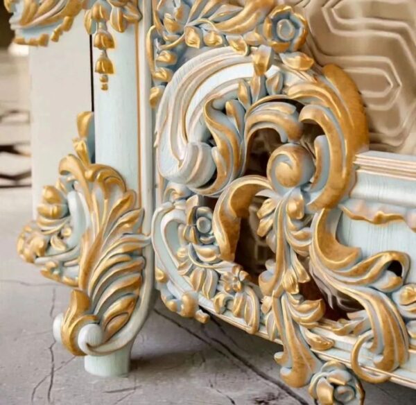 Luxury Bedroom Bed Set Royal Italian Carved King Size Bed Décor Designo furniture Chiniot - Image 11