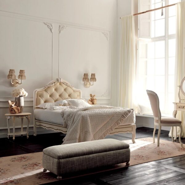 White Bed Frame Queen & King Size Double Bed Design | Décor Designo Luxury Furniture Worldwide - Image 8
