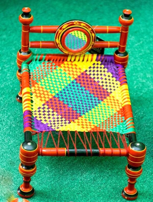 Rangla Bed Design Chiniot Luxury Handcrafted Peera & Charpai  Decor Designo Pakistan - Image 20