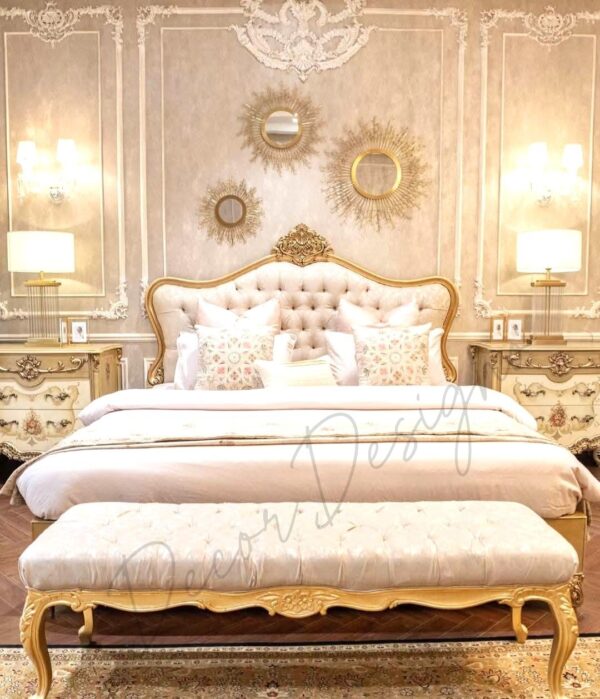 Small Double Bed Set King Size Bed Latest Wooden Bed Designs in Pakistan - Image 3