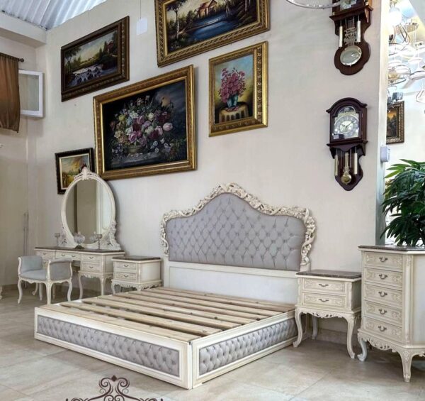 Small Double Bed Set King Size Bed Latest Wooden Bed Designs in Pakistan - Image 15