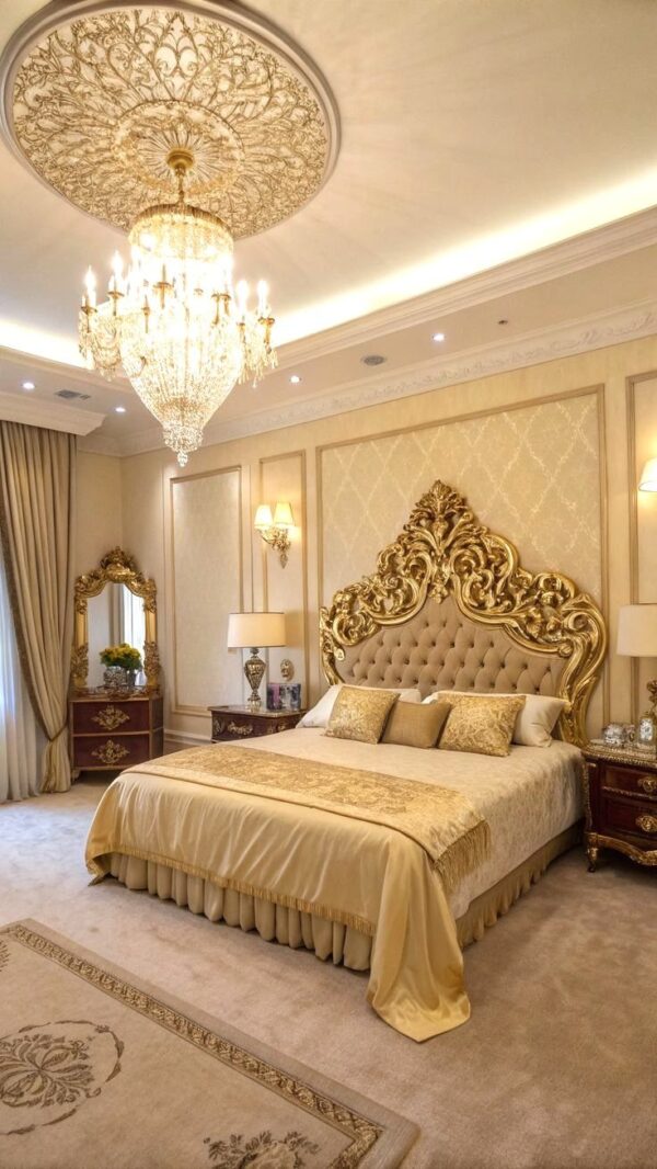 Small Double Bed Set King Size Bed Latest Wooden Bed Designs in Pakistan - Image 17