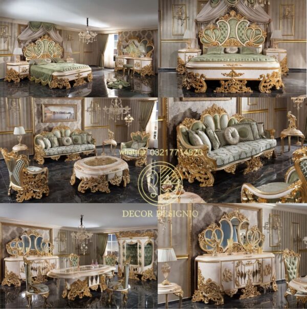 Luxury Bedroom Bed Set Décor Designo Furniture Chiniot Worldwide - Image 24