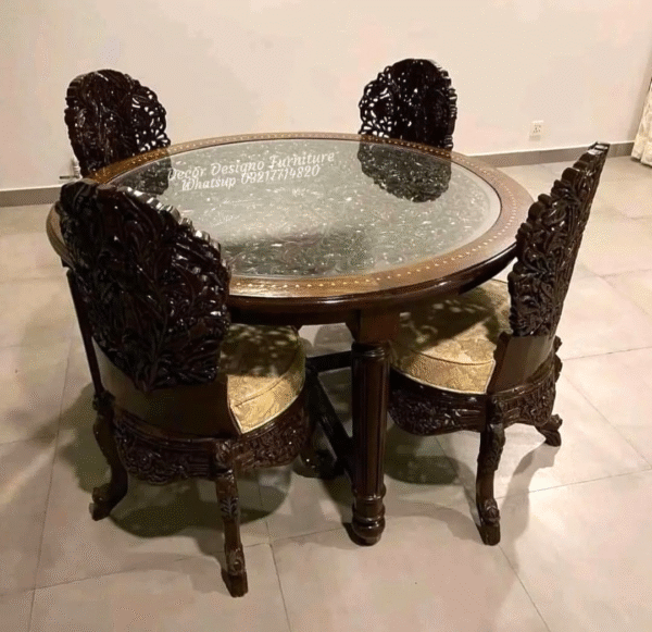 Round Dining Table – Luxury Modern Dining Tables for 4 & 6 | Glass & Marble Designs - Image 12