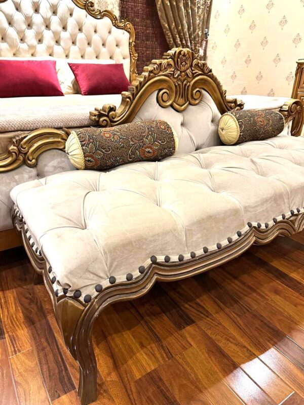 Luxury king size bed design in Pakistan queen beds queen decor designo furniture - Image 6