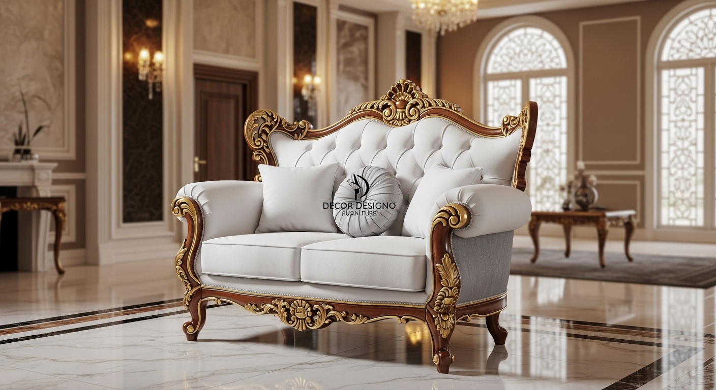 Luxury Love Seat Stylish Upholstered Loveseat for Home Décor- Décor Designo