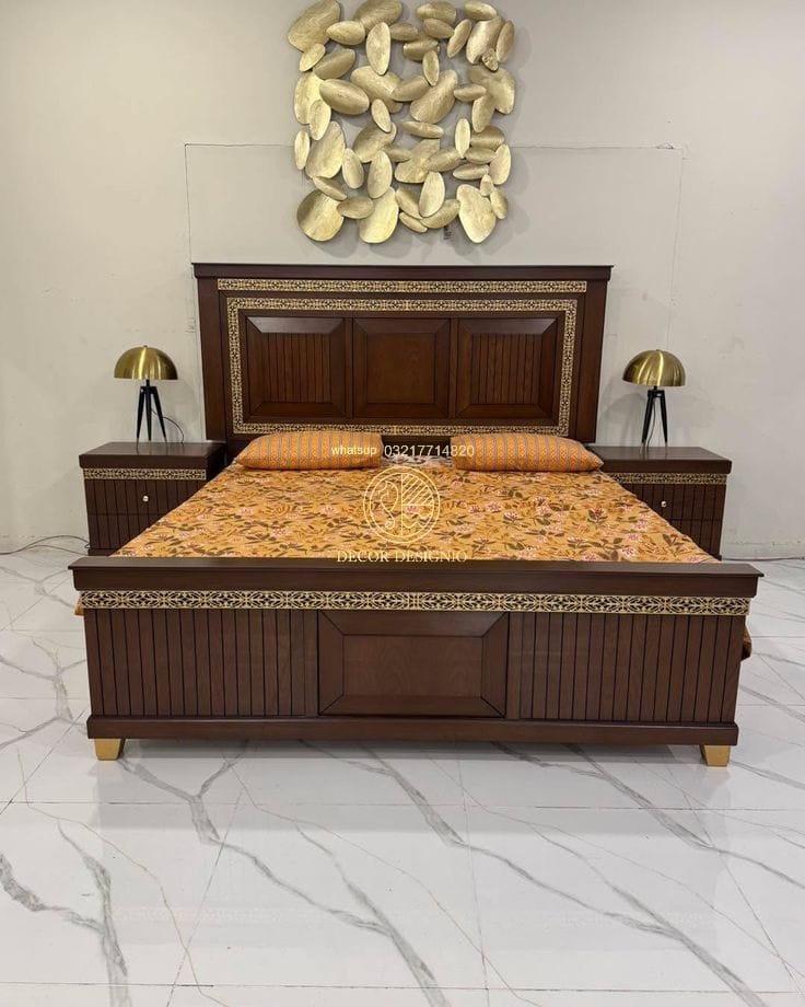 Luxury Solid Wood King Size Bed Design – Sheesham Wood Masterpiece