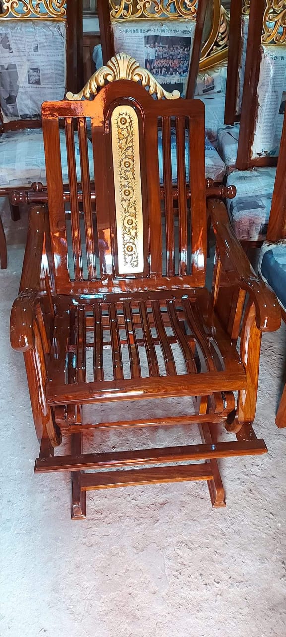 Luxury Adirondack Swing Rocking Chair Premium Outdoor Comfort - Image 6