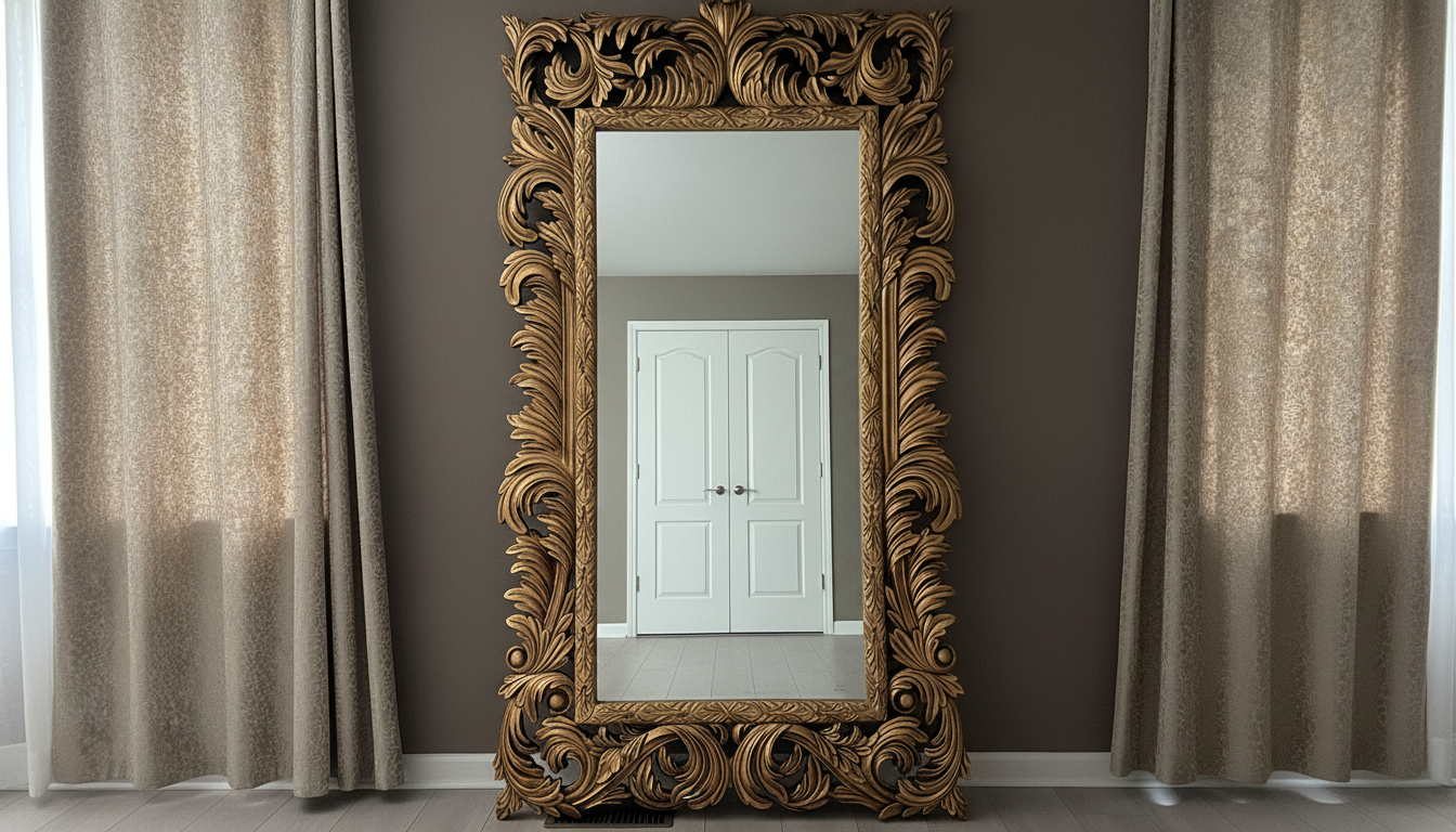 Elegant Wall Mirror Frame – Premium Decorative Wooden Wall Mirror Frame in Pakistan