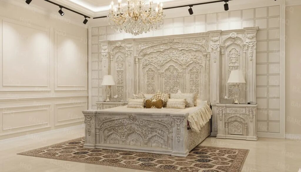 Luxury Wooden Bed Frame – Strong, Stylish & Long-Lasting