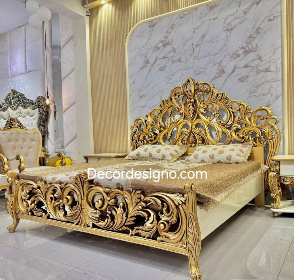 Luxury Wooden Bed Frame – Strong, Stylish & Long-Lasting