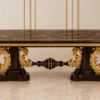 Chinioti Dining Table Gold Carved Luxury Design