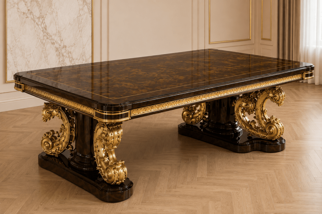 Chinioti Dining Table Gold Carved Luxury DesignChinioti Dining Table Gold Carved Luxury Design