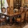 Chinioti Dining Table Gold Carved Luxury Design 9