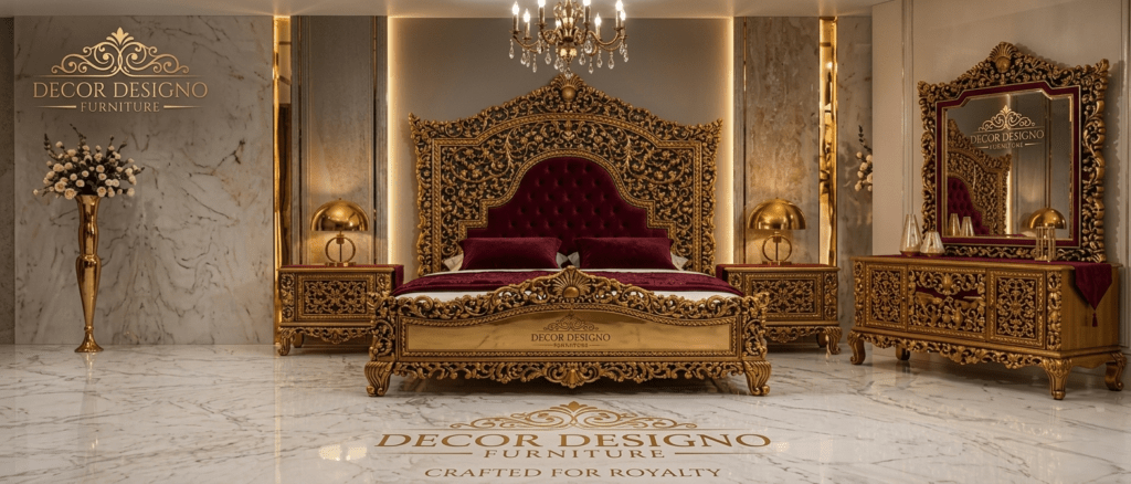 Chinioti King Size Bed BS 001 Luxury Wooden Bed