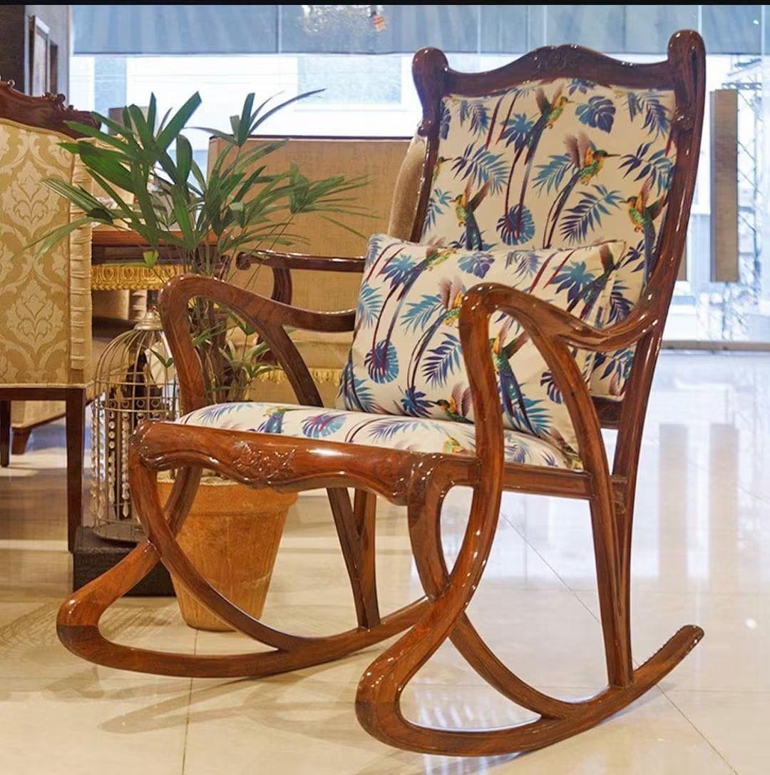 Chinioti Wooden Rocking Chair WR 002 Solid Wood - Image 2
