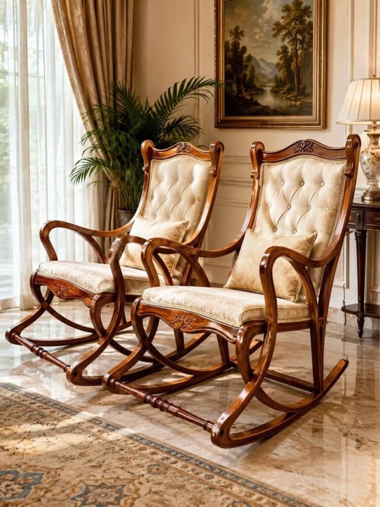 Chinioti Wooden Rocking Chair WR 002 Solid Wood