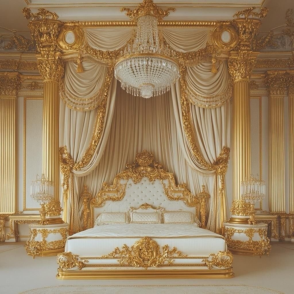 Solid Wood Canopy Bed Luxury Four Poster Design - Image 5