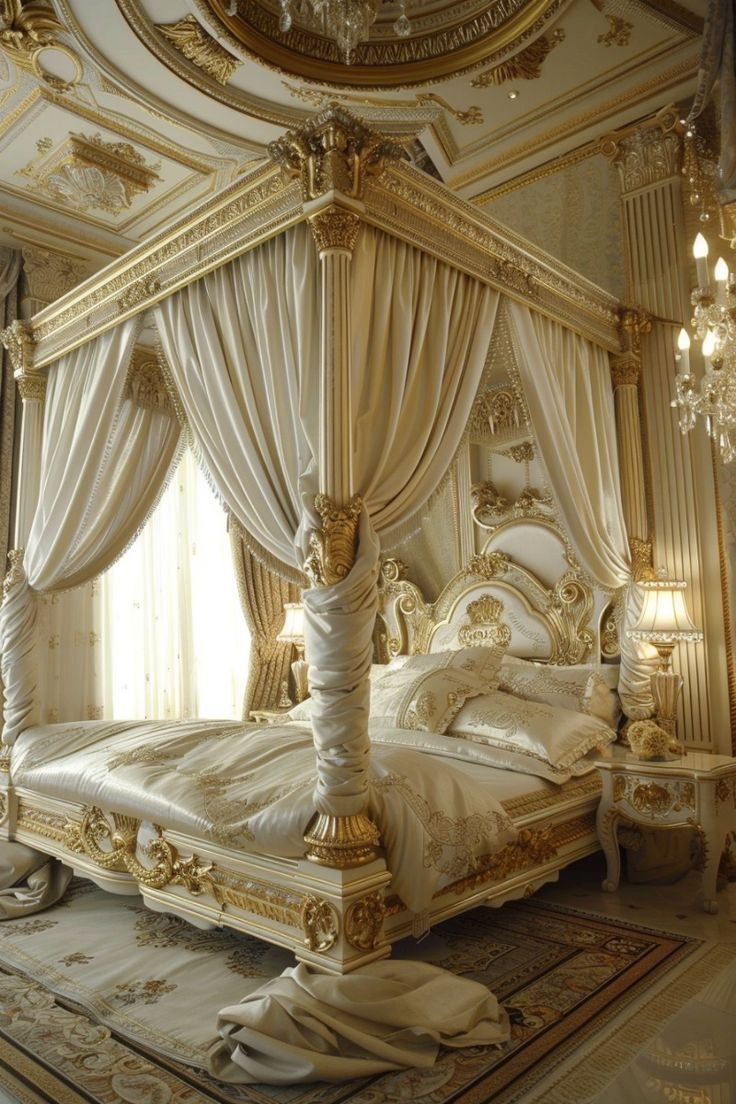 Solid Wood Canopy Bed Luxury Four Poster Design - Image 6