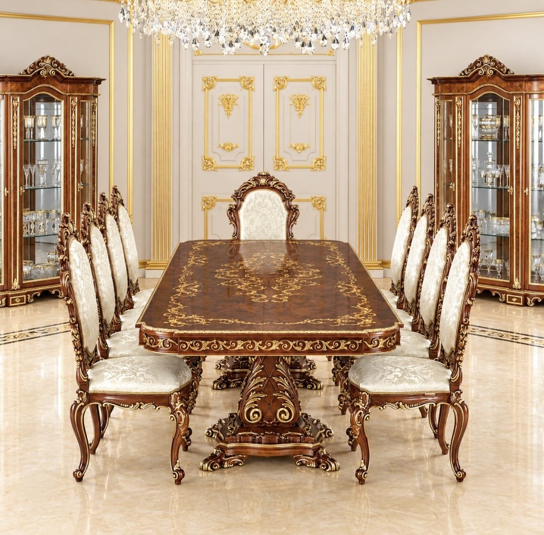 Amazing Premium Sheesham Dining Table Set Luxury 8-Seater - Image 3