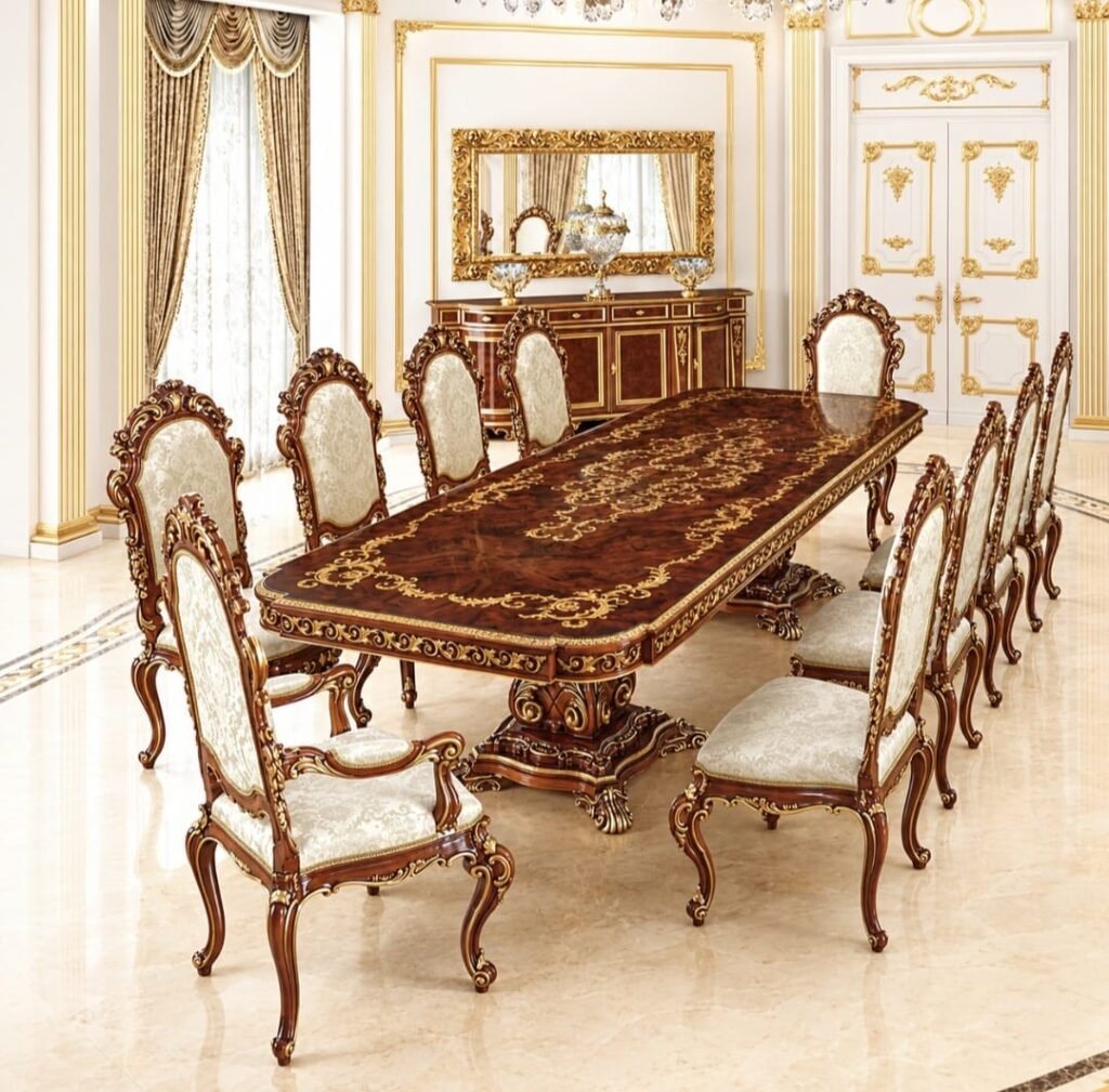 Premium Sheesham Dining Table Set Modern 8-Seater DT0009