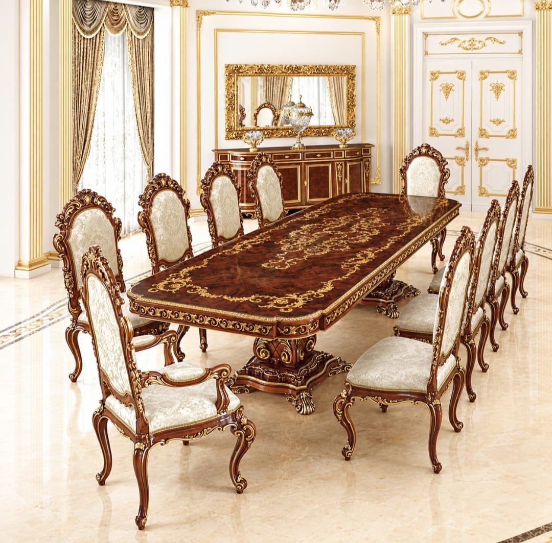 Premium Sheesham Dining Table Set Modern 8-Seater DT0009