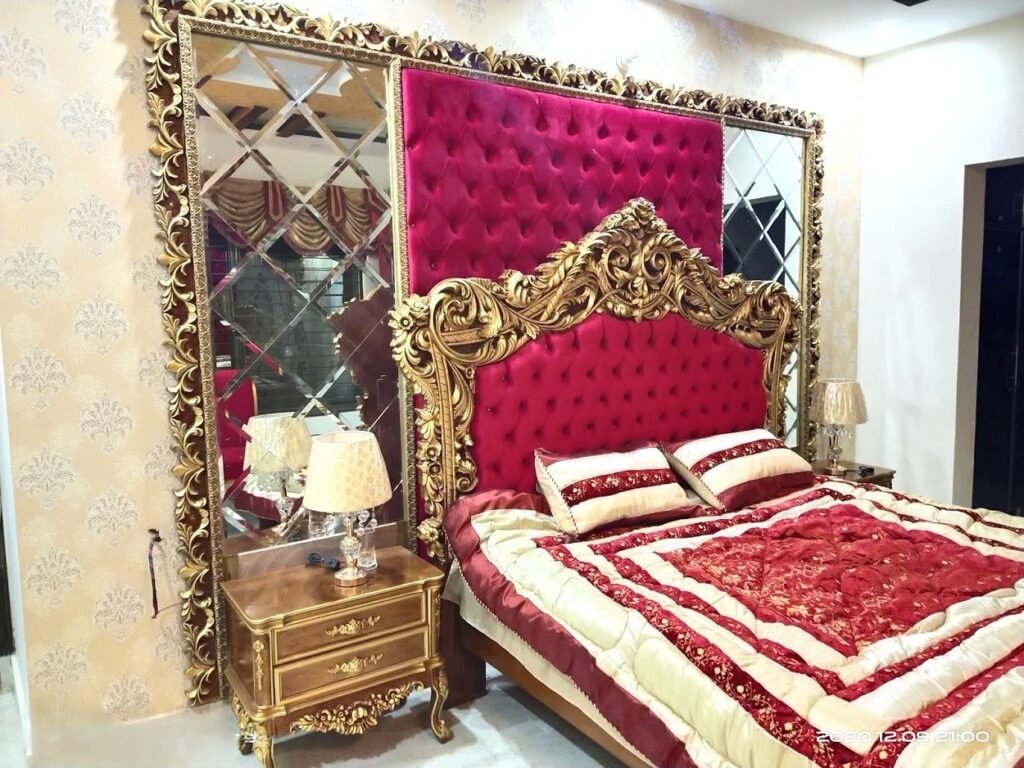 Signature Wooden Bed  Elegant Handcrafted WB08